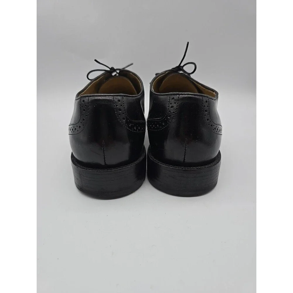 Stacy Adams Tinsley Black Mens 10.5 M Wing Tip Oxford Dress Shoes 23574